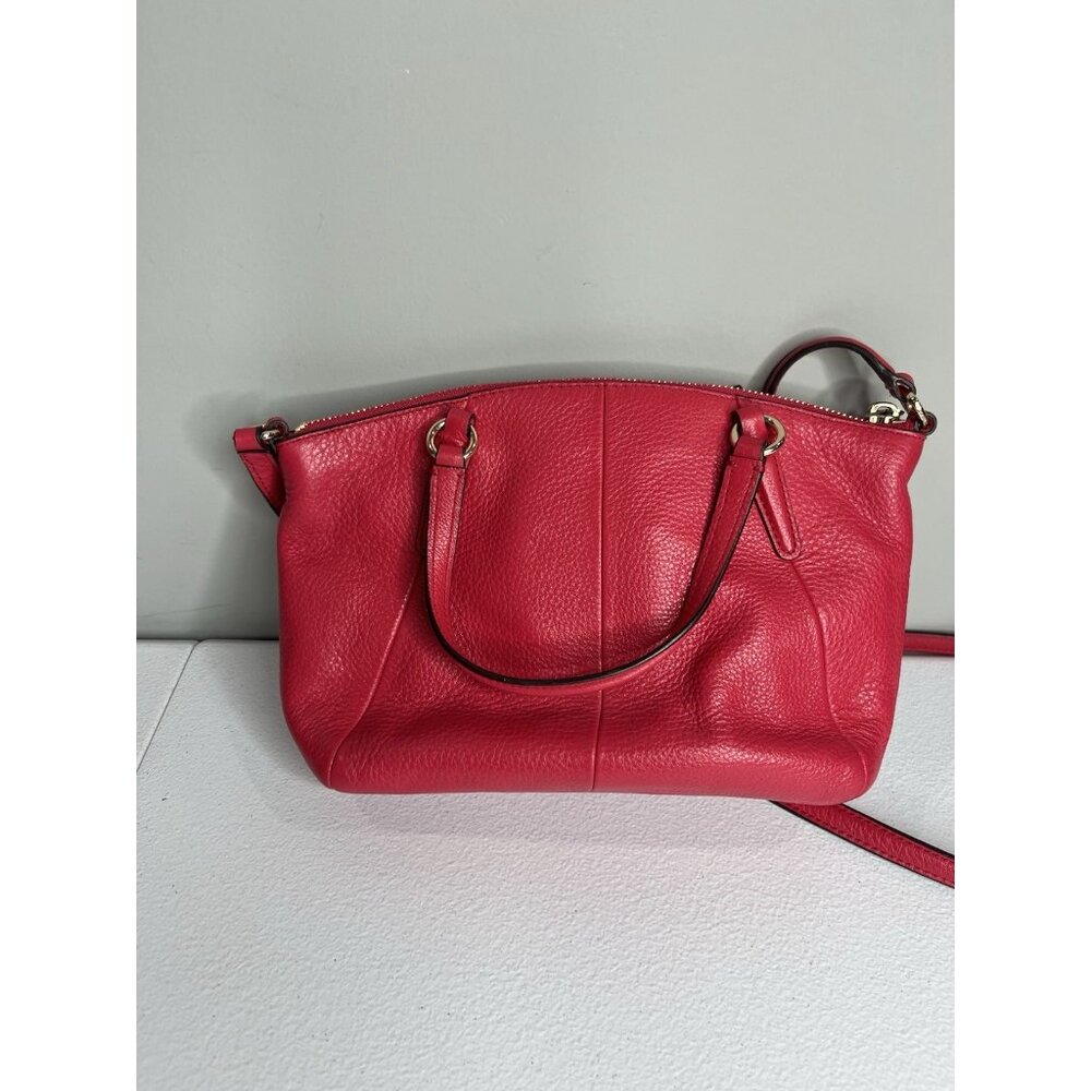 COACH Kelsey‎ Mini Crossbody Satchel Bag Fuchsia Pink Pebbled Leather 57563 - Picture 4 of 11